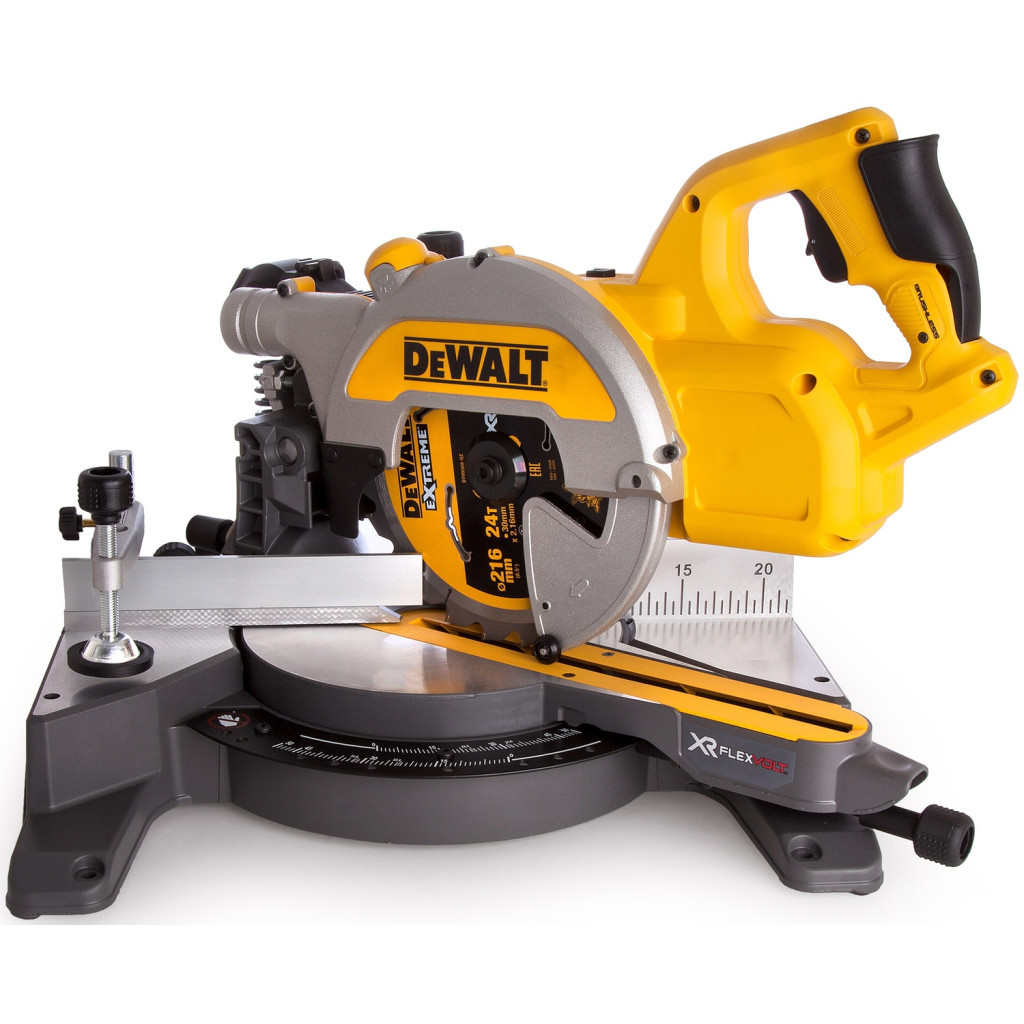 Торцювальна пила DeWALT 54В XR FLEXVOLT Li-Ion, 216х30 мм, XPS, 15 кг (без АКБ та ЗП) (DCS777N) - зображення 1