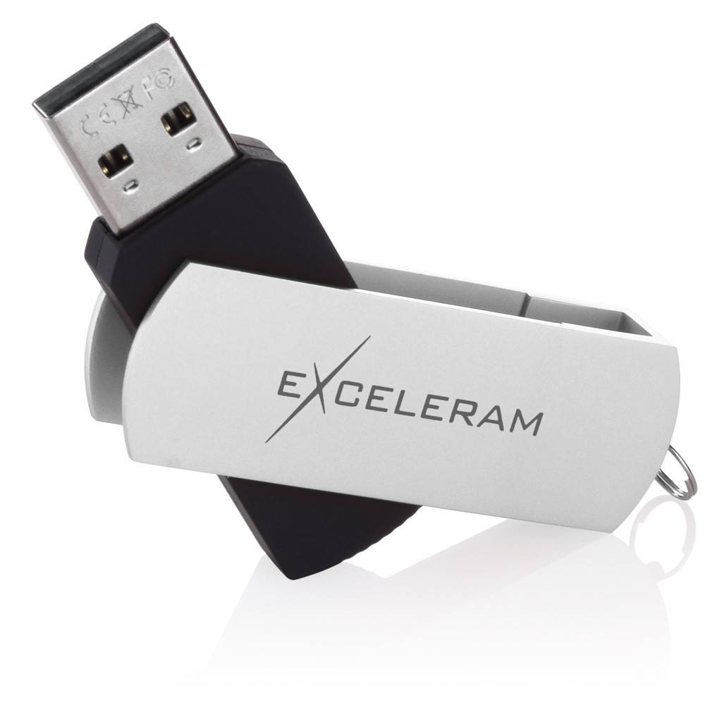 USB флеш накопичувач eXceleram 8GB P2 Series White/Black USB 2.0 (EXP2U2WH2B08) - зображення 3