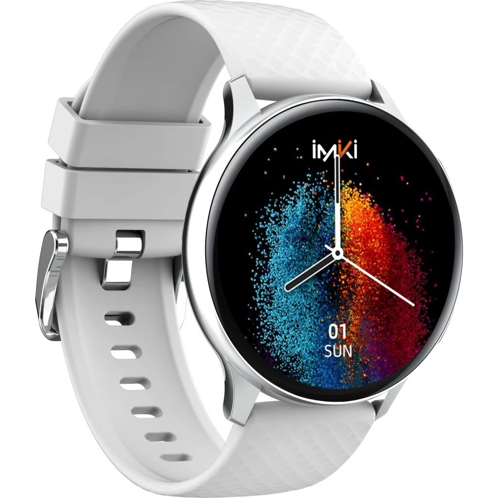 Смарт-годинник iMiki KW66pro Silver Silicone Strap - зображення 3