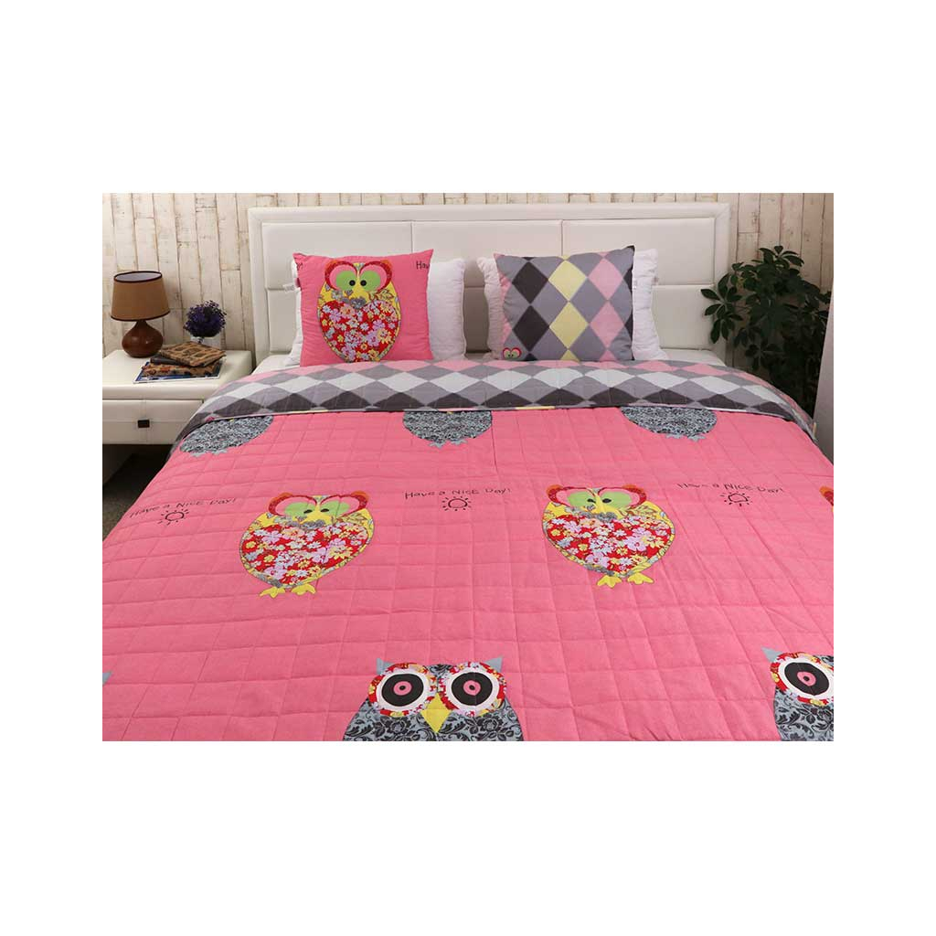 Подушка Руно декоративна "Owl Red" 50х50 см (306_Owl Red) - изображение 4