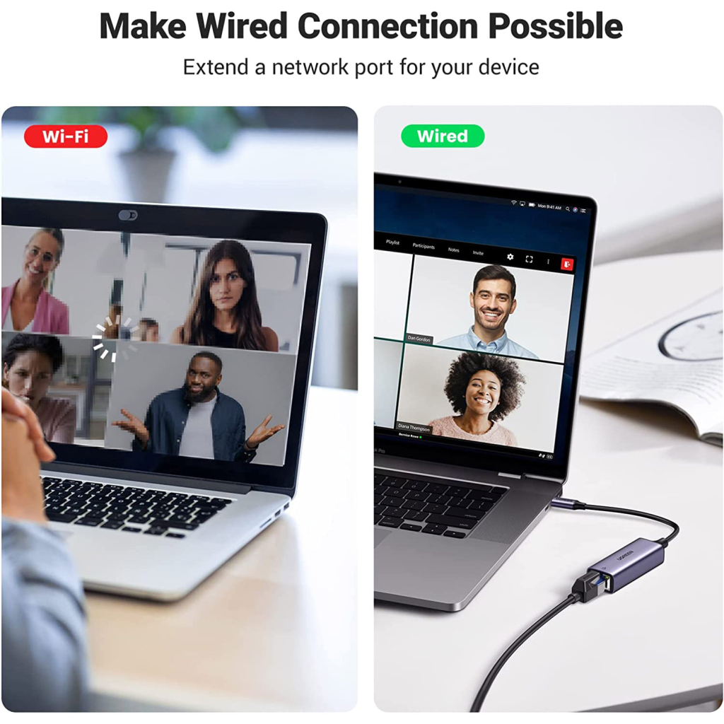 Перехідник USB-C to RJ45 Ethernet 1000Mbps CM199 Ugreen (50737) - изображение 2
