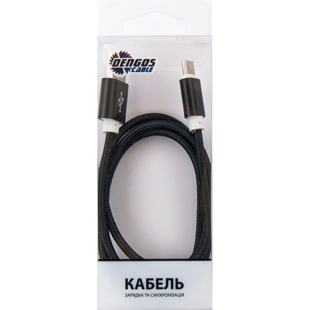 Дата кабель USB 2.0 AM to USB-C 1.0m black Dengos (NTK-TC-MT-BLACK) - зображення 1