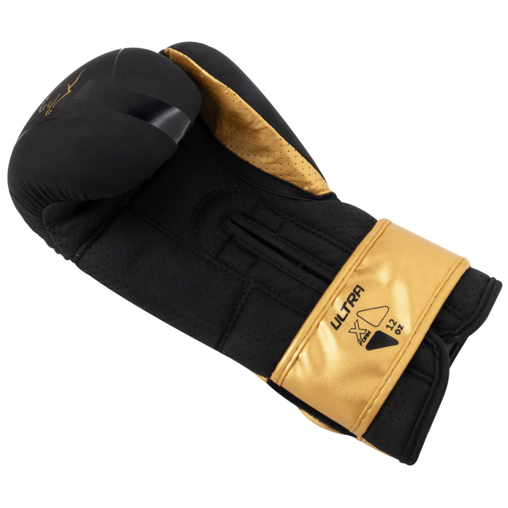 Боксерські рукавички PowerPlay 3024 Ultra Mat Чорно-Золоті 16 унцій (PP_3024_16oz_Bl/Gold) - зображення 5
