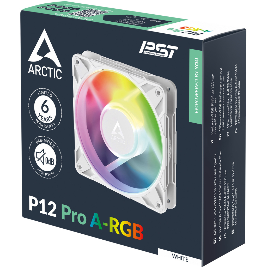 Кулер до корпусу Arctic P12 PRO A-RGB WHT (ACFAN00311A) - зображення 8