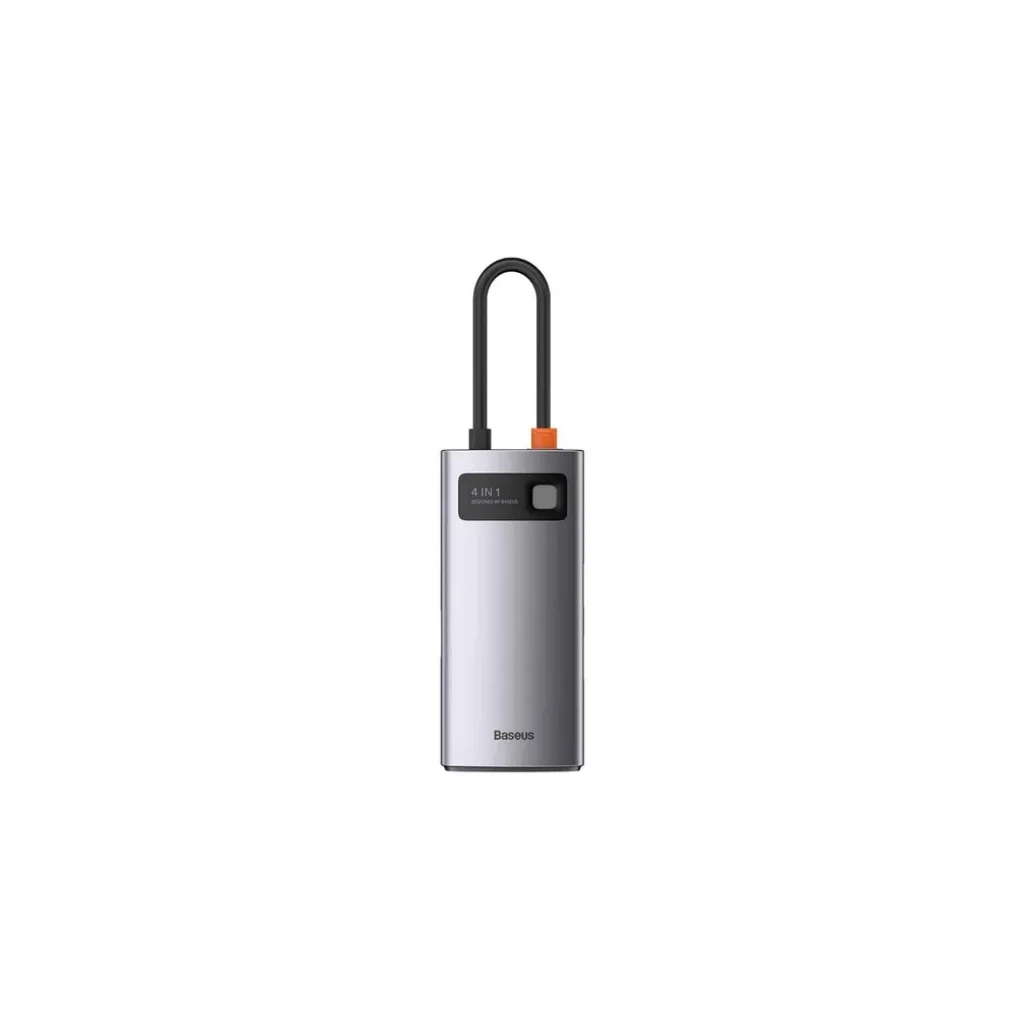 Концентратор Baseus USB-C 4-in-1 3xUSB 3.0 + RJ45 1000Mbps gray (WKWG070113) - зображення 2