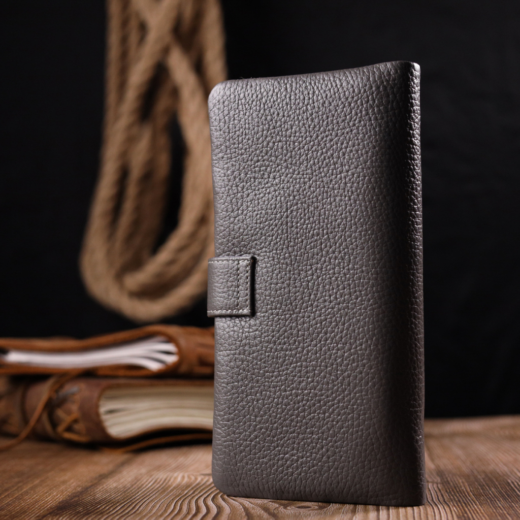 Портмоне Karya З натуральної шкіри Сіре (20999) - изображение 11