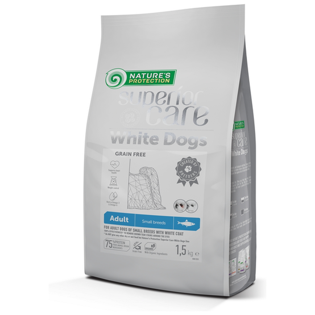 Сухий корм для собак Nature's Protection Superior Care White Dogs Grain Free Herring Adult 1.5 кг (NPSC47439) - зображення 1