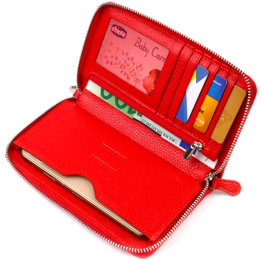 Гаманець Canpellini З натуральної шкіри Червоний (21619) - зображення 6