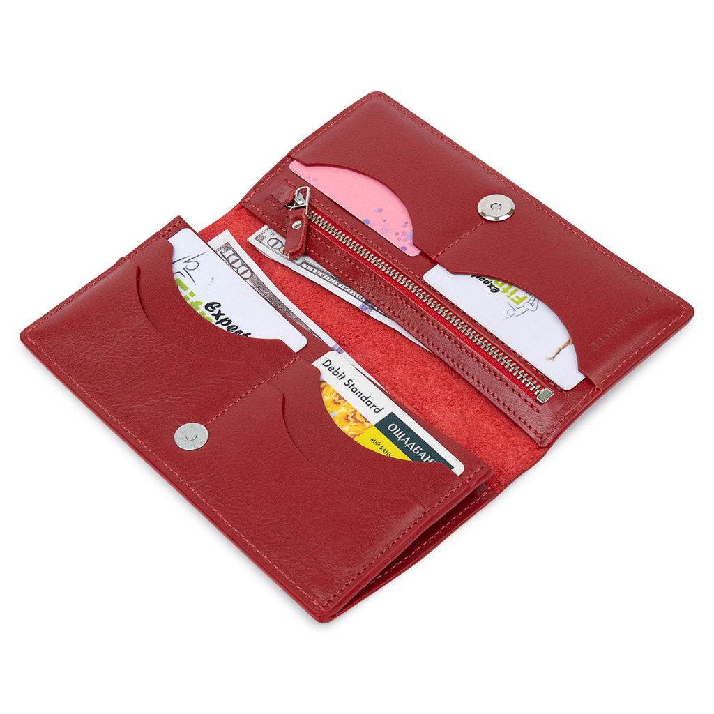 Гаманець Grande Pelle Червоний (11555) - зображення 3