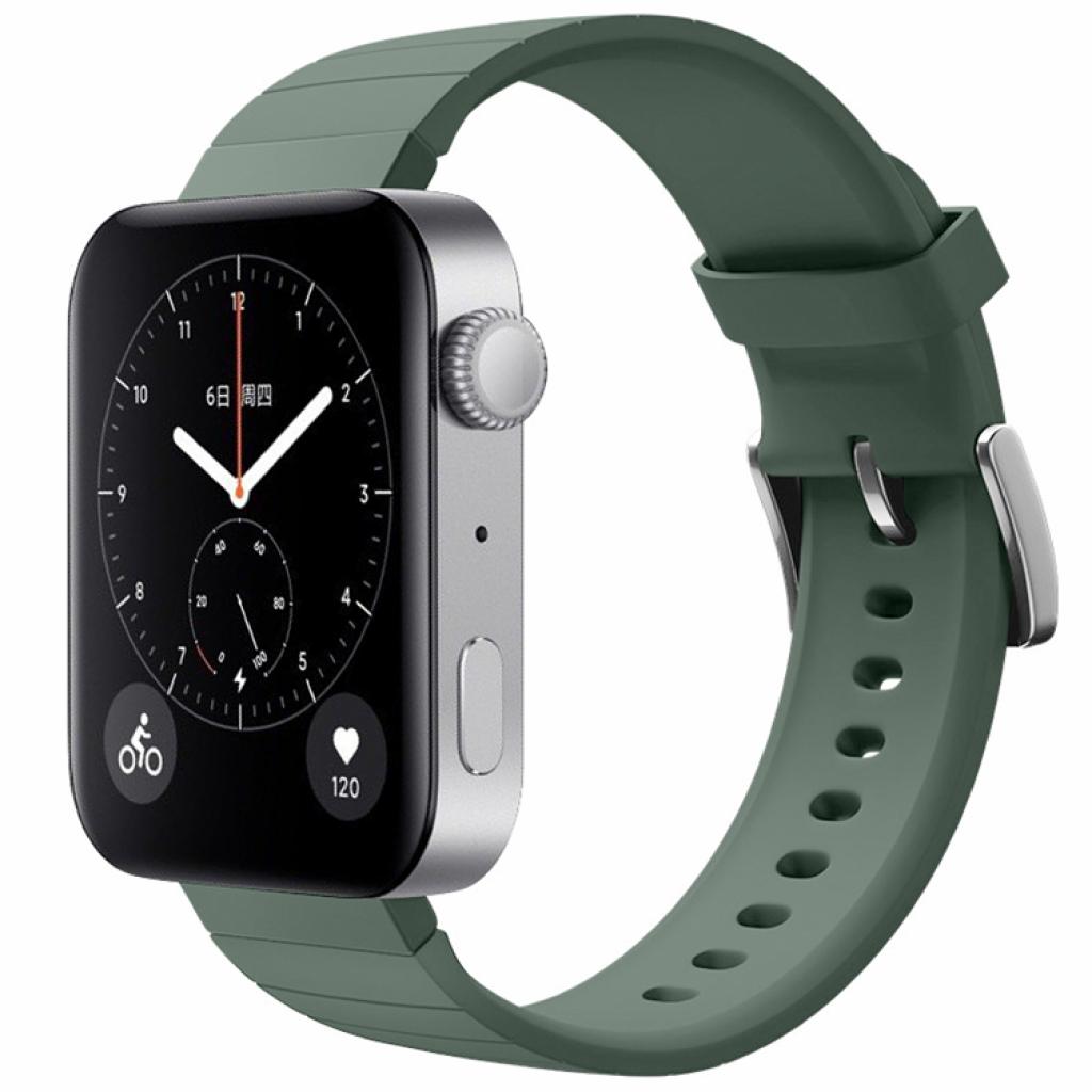 Ремінець до смарт-годинника BeCover Silicone для Xiaomi Mi Watch Pine Green (704517) - зображення 1