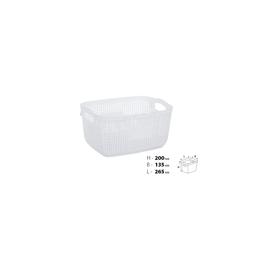 Кошик для зберігання Violet House 1008 Віолетта White 5 л (1008 Віолетта W б/кр. 5 л) - зображення 2