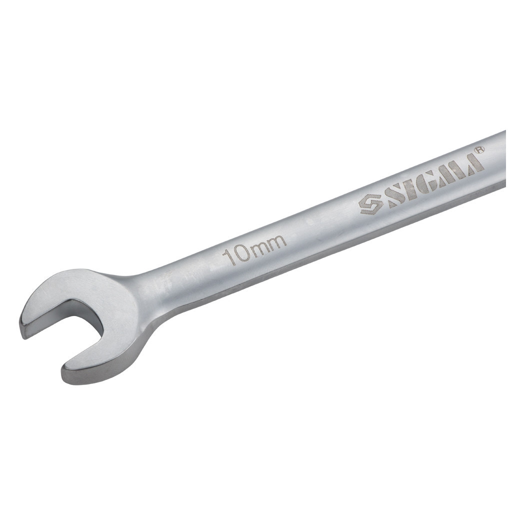 Ключ Sigma ріжково-накидний з тріскачкою 10мм CrV satine (6022101) - зображення 4