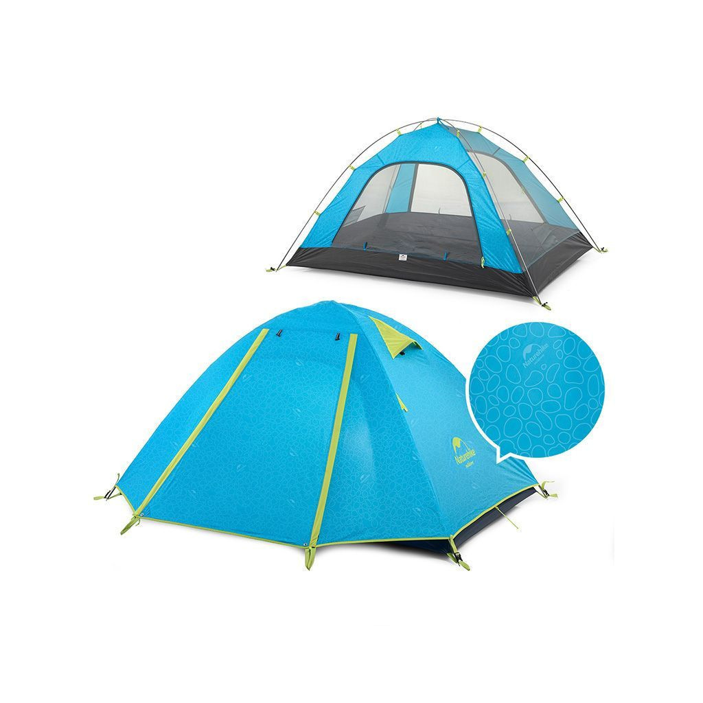 Намет Naturehike тримісний P-Series NH18Z033-P 210T/65D блакитний (6975641887331) - зображення 3