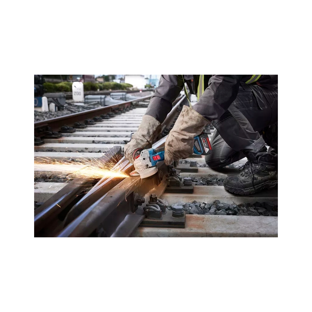 Шліфувальна машина Bosch GWS 18V-11S 125мм, 18В, 1x5Ah, 0-9000об/хв, 1.7кг, кейс (0.601.9N4.003) - зображення 7