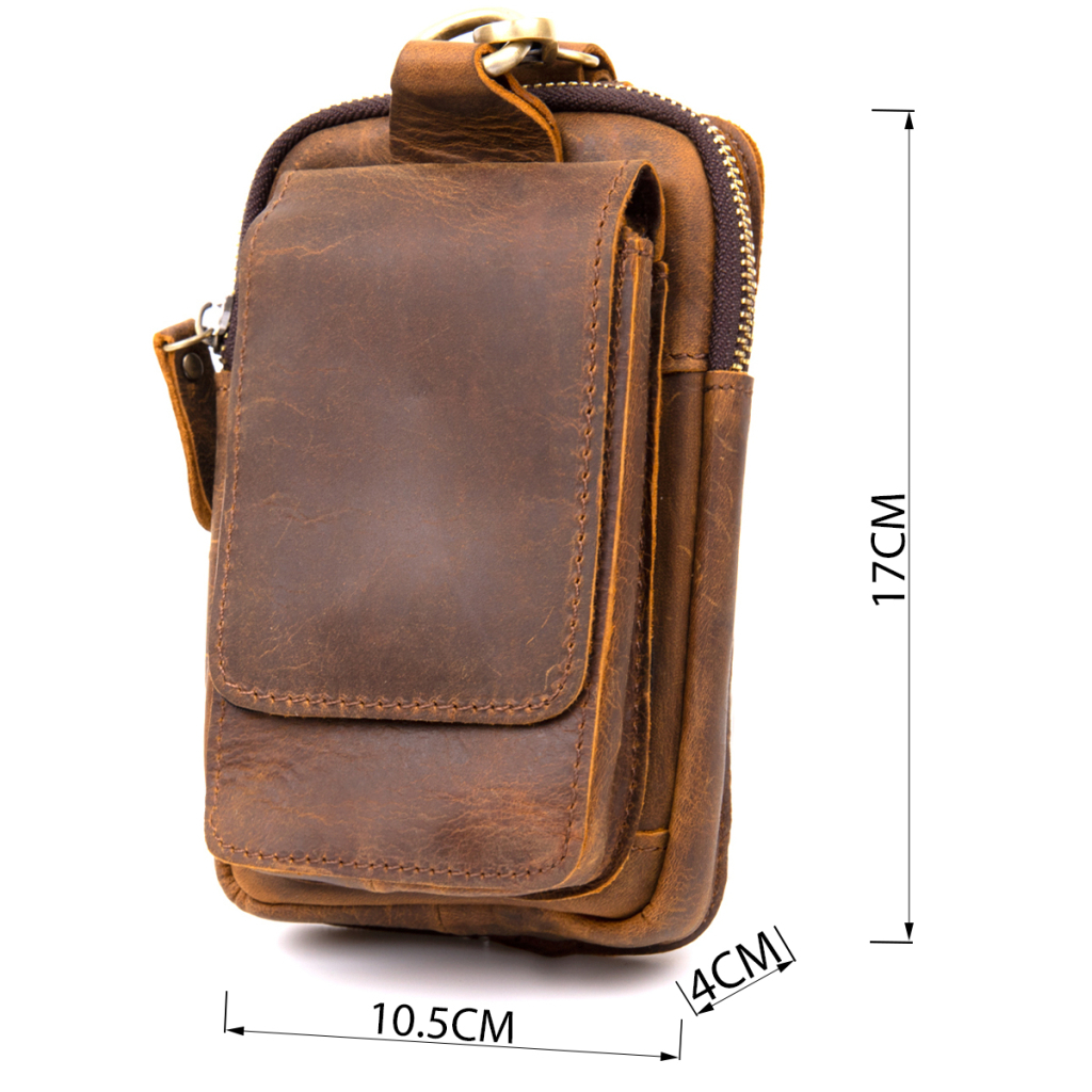 Сумка Vintage На пояс Коричнева (20419) - зображення 3