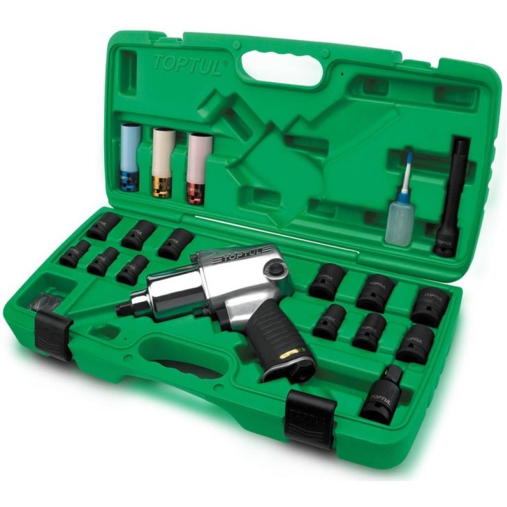 Гайковерт Toptul пневматичний 1/2" з набором головок 27од. (GDAI2703) - зображення 2