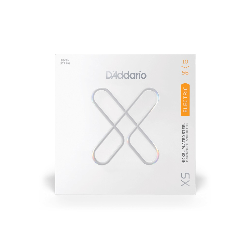 Струни для гітари D'Addario XS Coated Electric Guitar Strings Regular Light 7-String (10-56) (XSE1056) - зображення 1