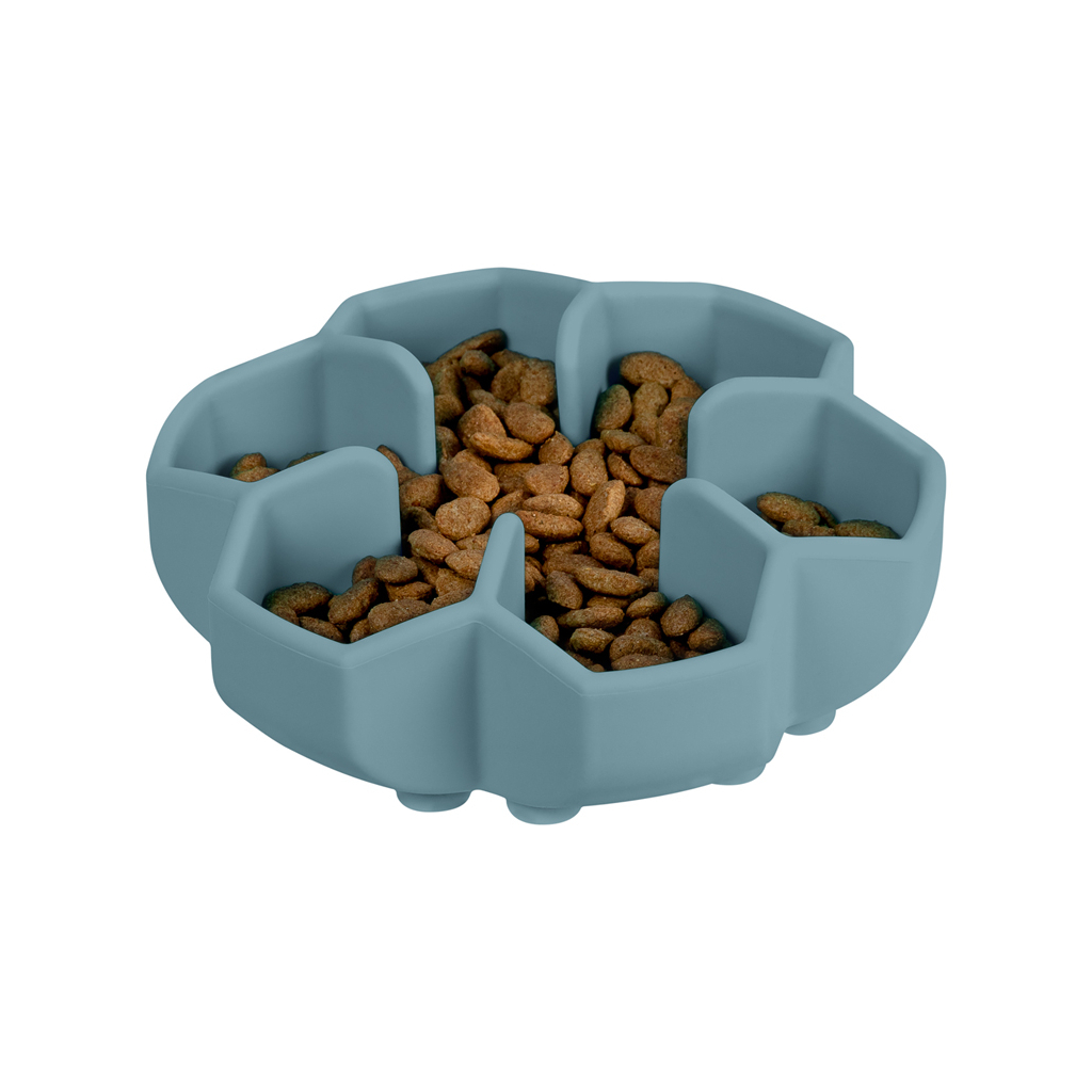 Універсальний посуд для тварин WAUDOG Silicone миска для повільного харчування 750 мл сіра (235411) - изображение 5