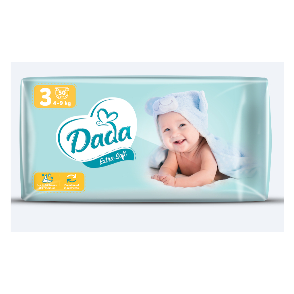 Підгузки Dada Extra Soft 3 Midi (4-9 кг) 50 шт (4820174981020) - зображення 1