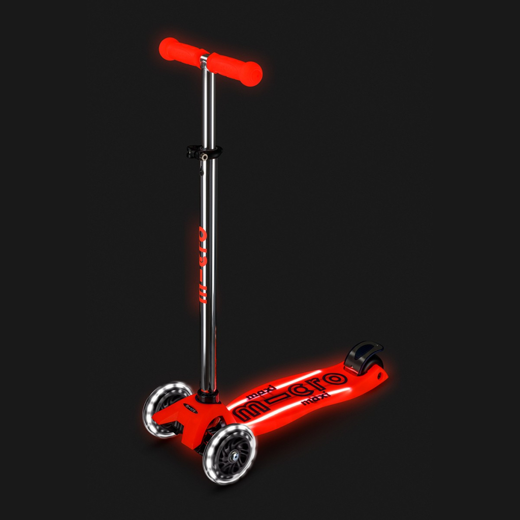 Самокат Micro Maxi Deluxe Glow LED Plus Червона аура (MMD379) - зображення 5