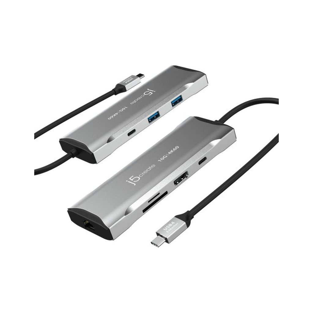 Порт-реплікатор J5create Dock-Station USB-C 10Gbps, 7-in-1 (хаб/HDMI/PD/картридер) (JCD393-N) - зображення 5