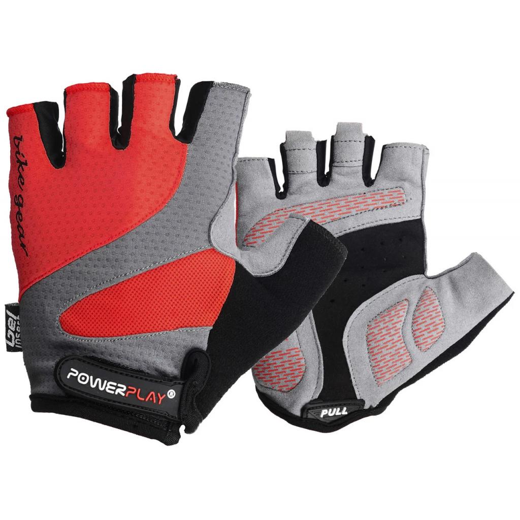 Велорукавиці PowerPlay 5004 Red M (5004E_M_Red) - зображення 1