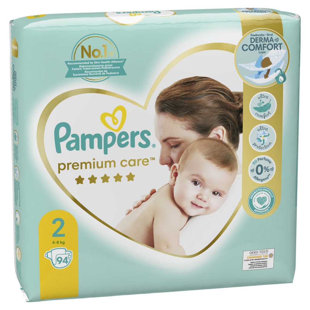 Підгузки Pampers Premium Care Mini Розмір 2 (4-8 кг) 94 шт (8001841104911) - зображення 3