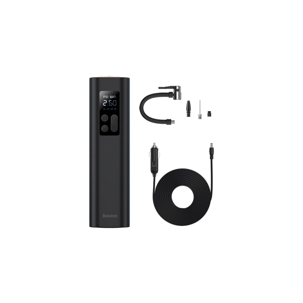 Автомобільний компресор Baseus Super Mini Inflator Pump Black (CRCQ000001) - изображение 6
