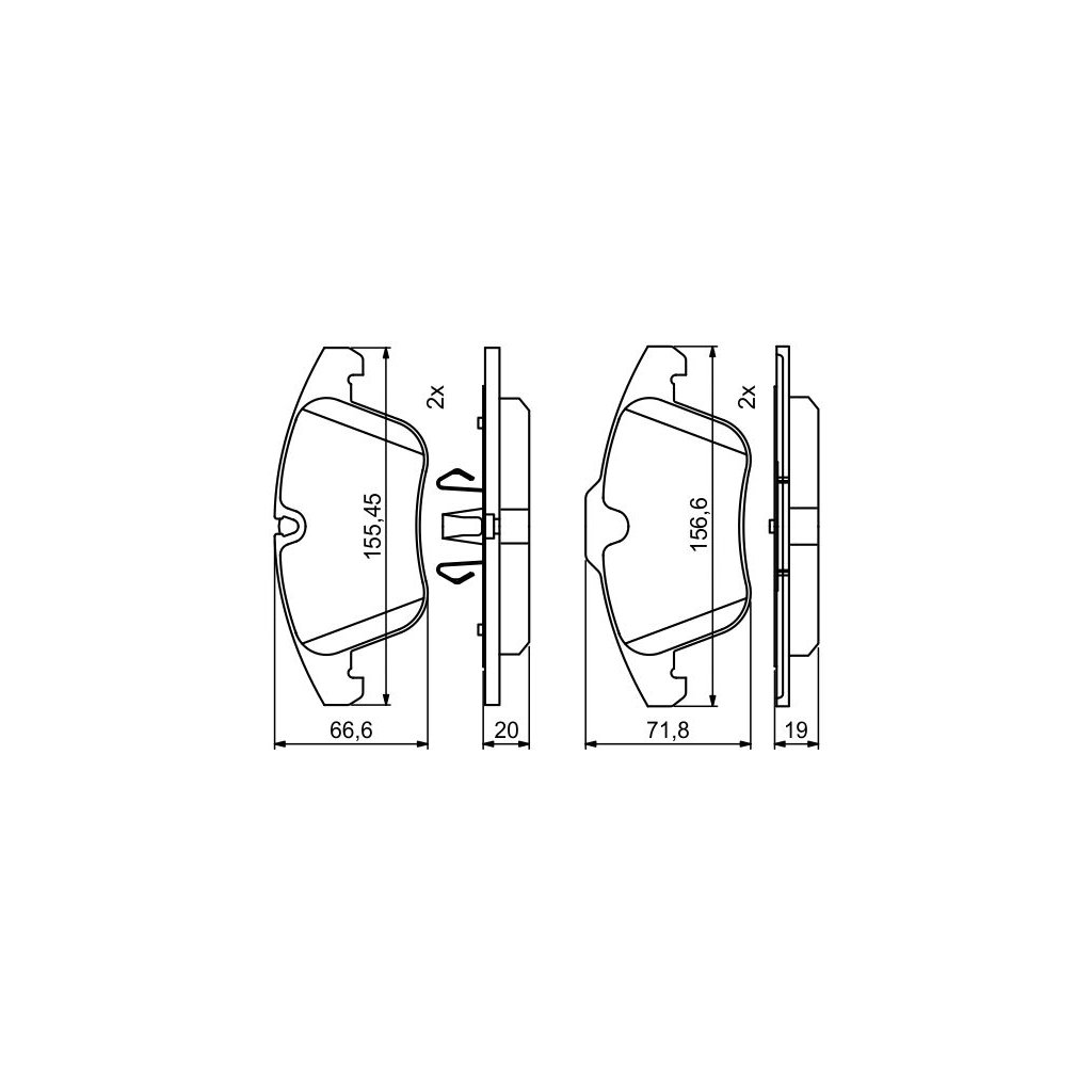 Гальмівні колодки Bosch 0986494830 - зображення 3