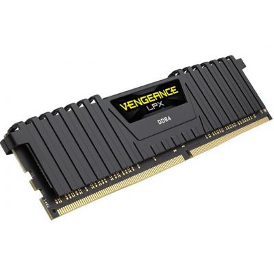 Модуль пам'яті для комп'ютера DDR4 8GB 2400 MHz Vengeance LPX Black Corsair (CMK8GX4M1A2400C16) - зображення 3