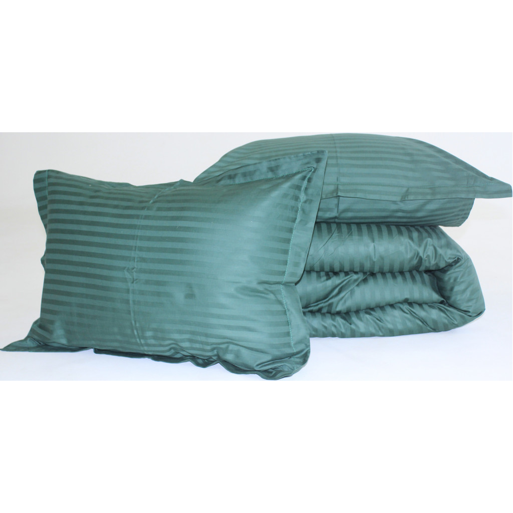 Постільна білизна MirSon SatinStripe 30-0017Green 220х240 King Size (2200005254103) - зображення 9