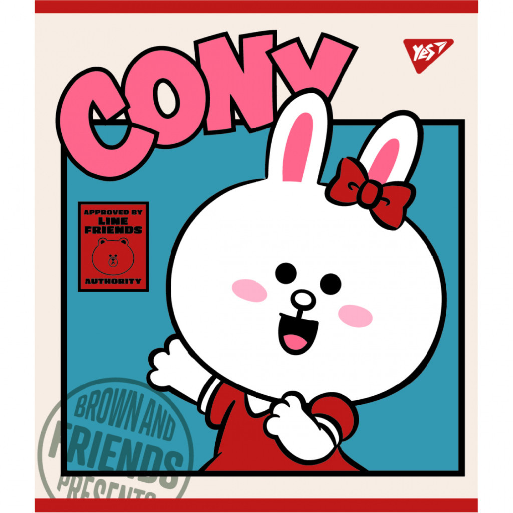 Зошит Yes А5 Line Friends 12 аркушів клітинка (766795) - зображення 5