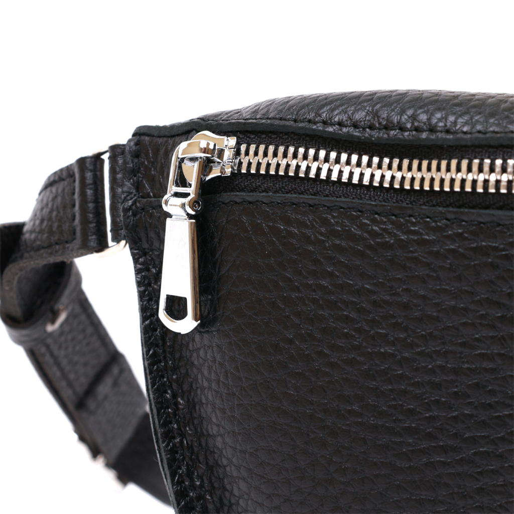 Сумка Shvigel Шкіряна бананка Чорна (16373) - зображення 8