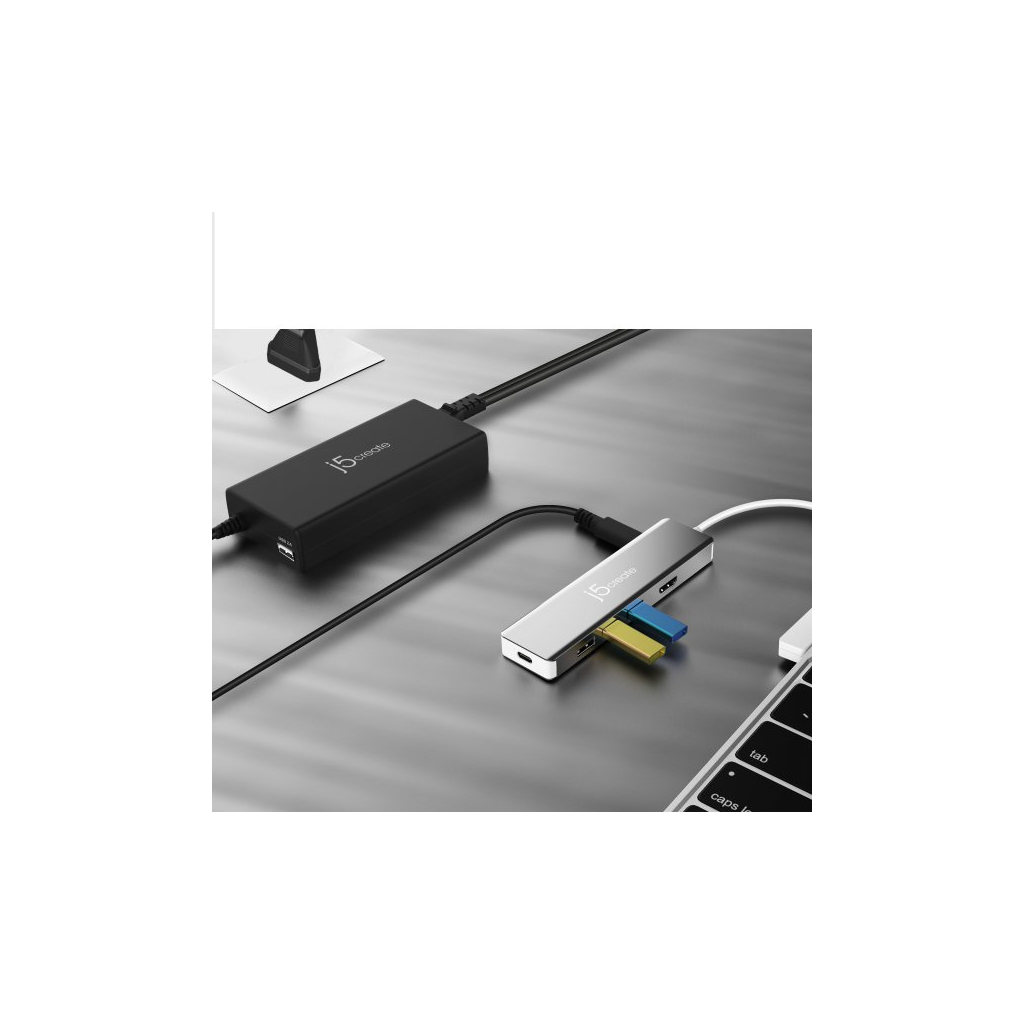 Блок живлення до ноутбуку J5create USB-C/PD/90W, USB-A/10W (JUP2290C-EN) - зображення 5