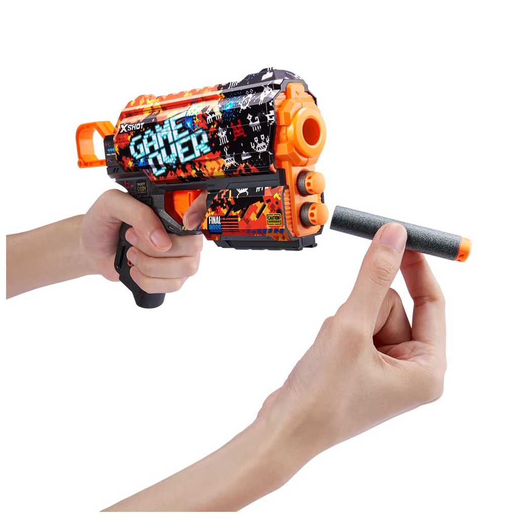 Іграшкова зброя Zuru X-Shot Швидкострільний бластер Skins Flux Game Over (8 патронів) (36516E) - зображення 4