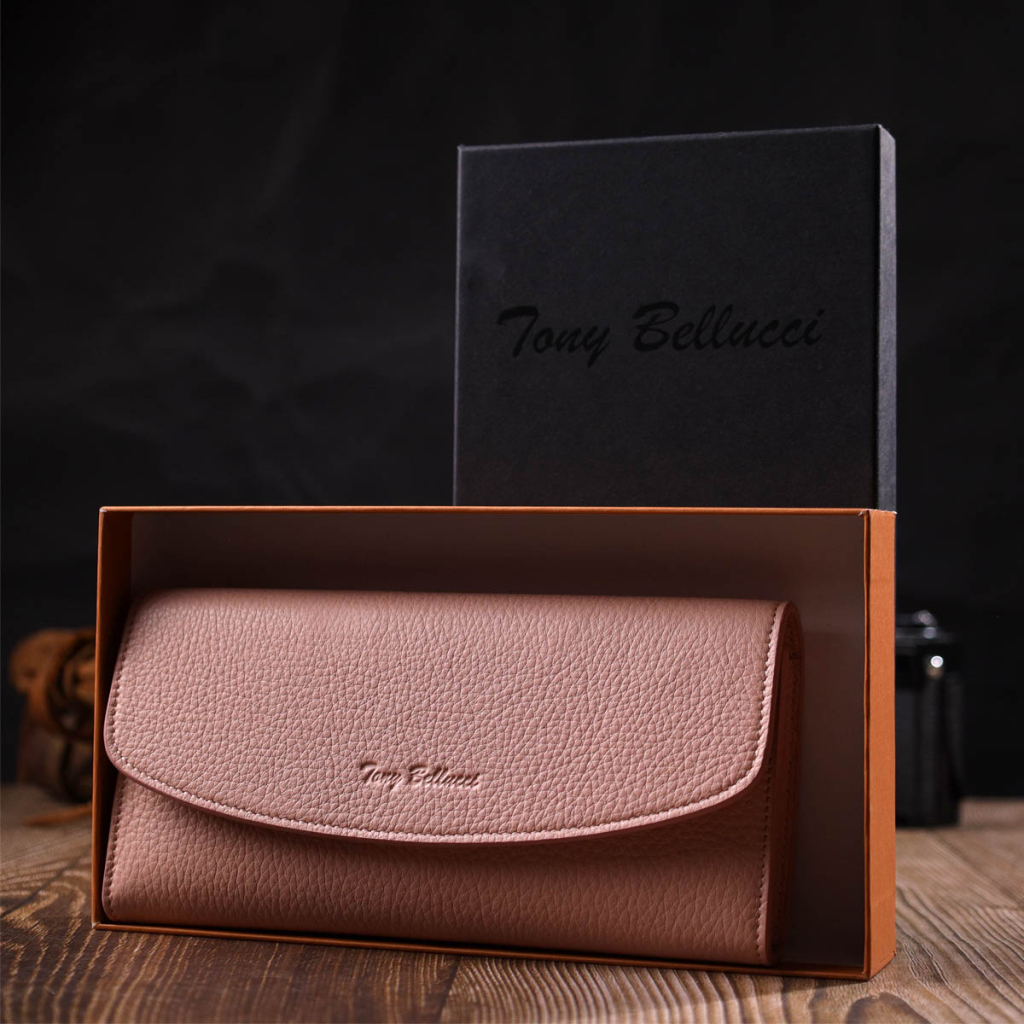 Гаманець Tony Bellucci З натуральної шкіри Пудровий (21963) - зображення 10