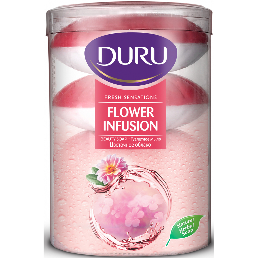 Тверде мило Duru Fresh Sensations Квіткова Хмара 4 х 110 г (8690506494667) - зображення 1