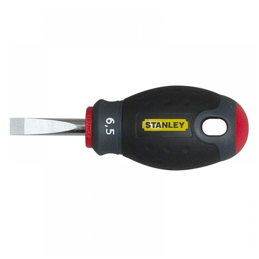 Викрутка Stanley FatMax Stubby, SL6,5 х 30мм, укорочена з паралельним джалом під прямий шліц. (0-65-404) - зображення 1