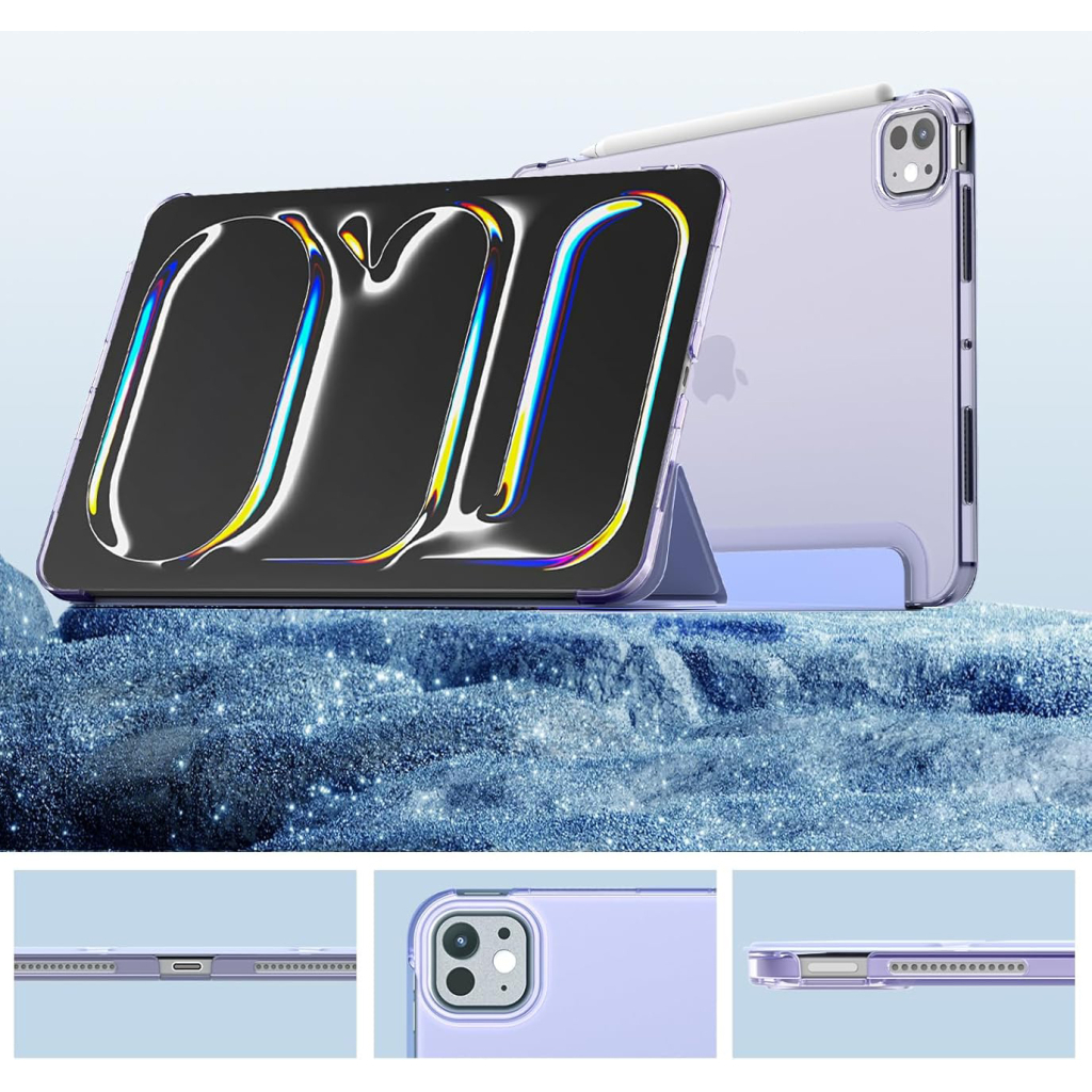 Чохол до планшета BeCover Tri Fold Hard Apple iPad Pro 11" M4 2024 Purple (711729) - зображення 2