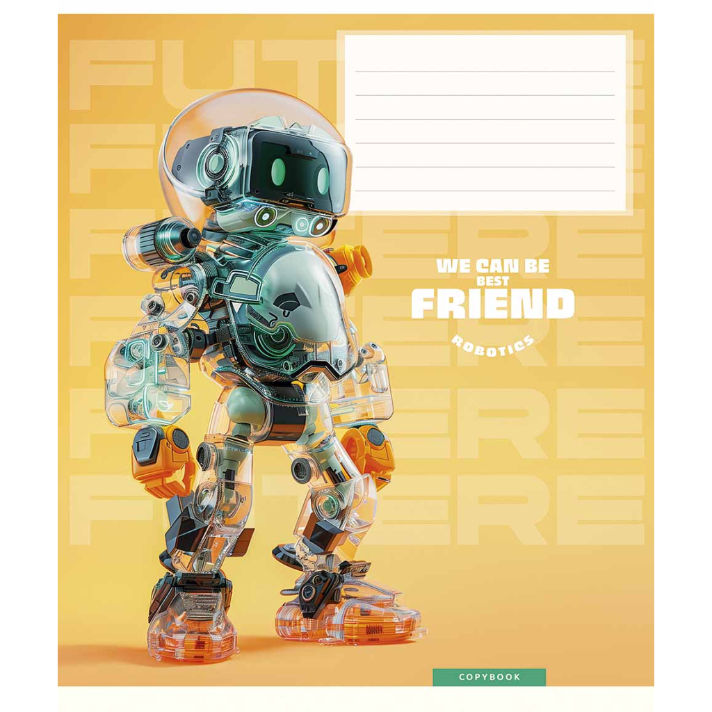 Зошит Школярик We can be best friend 12 аркушів коса лінія (012-3461C) - зображення 3