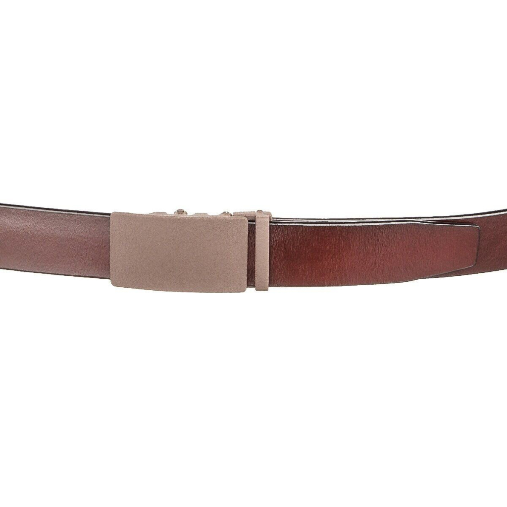 Ремінь Vintage З натуральної шкіри з матовою автоматичною пряжкою Коричневий (20217) - зображення 2