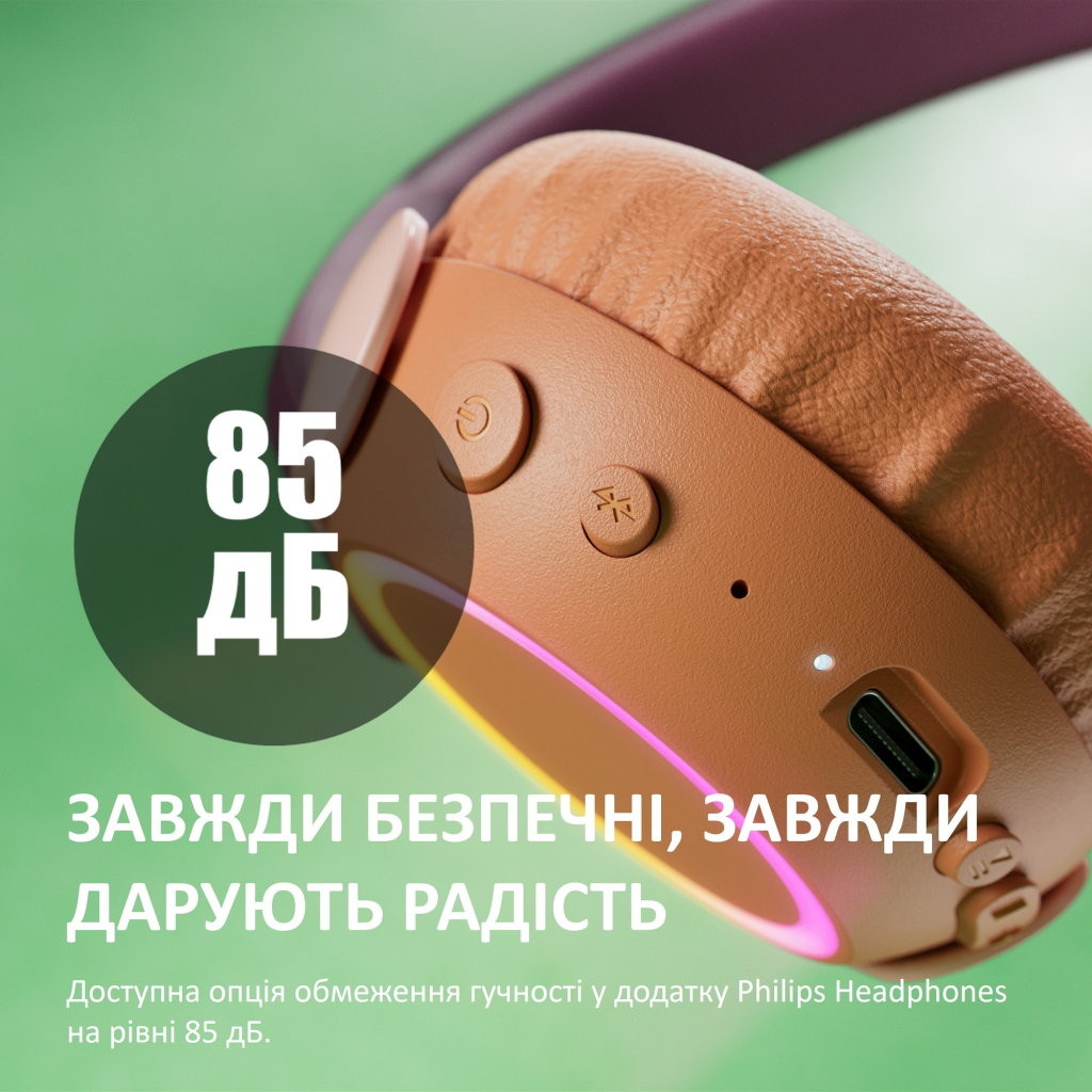 Навушники Philips TAK4200MP/00 Wireless Burgundy/Orange (TAK4200MP/00) - зображення 5