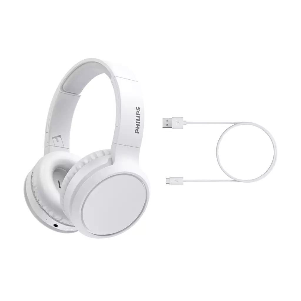 Навушники Philips TAH5205 Over-ear ANC Wireless Mic White (TAH5205WT/00) - зображення 7