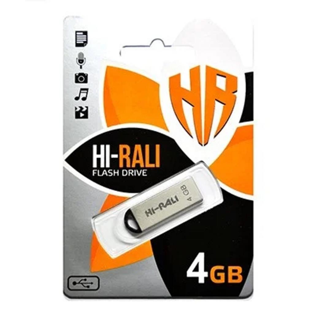 USB флеш накопичувач Hi-Rali 4GB Fit Series Silver USB 2.0 (HI-4GBFITSL) - зображення 2