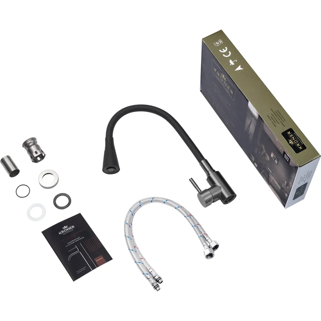 Змішувач Kroner Klassisch-PVD031BLK (CV035373) - зображення 8