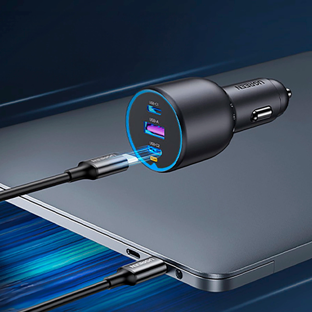 Зарядний пристрій Ugreen 3xUSB 130W (2xUSB-C+USB-A) QC3.0 (EC705) (35025) - зображення 4