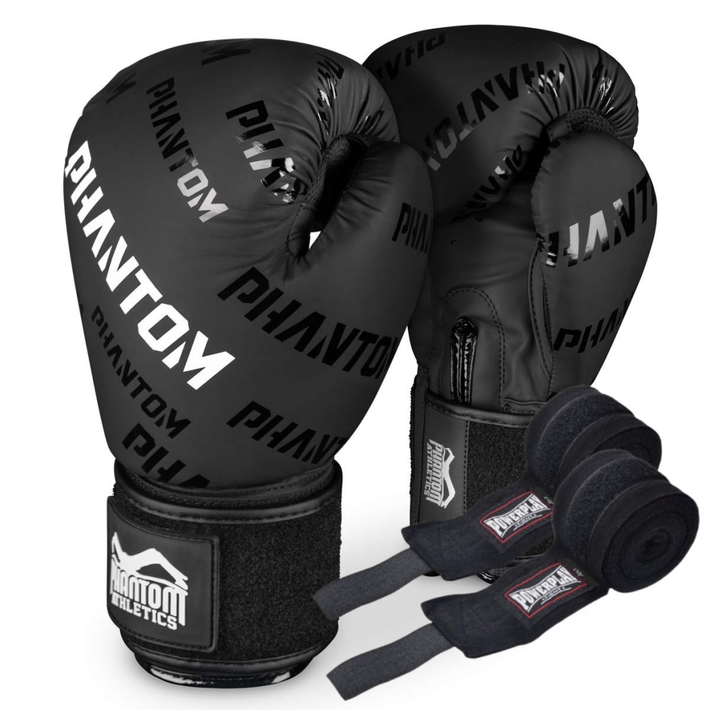 Боксерські рукавички Phantom APEX Velcro Black 12 унцій (PHBG2368-12) - зображення 1