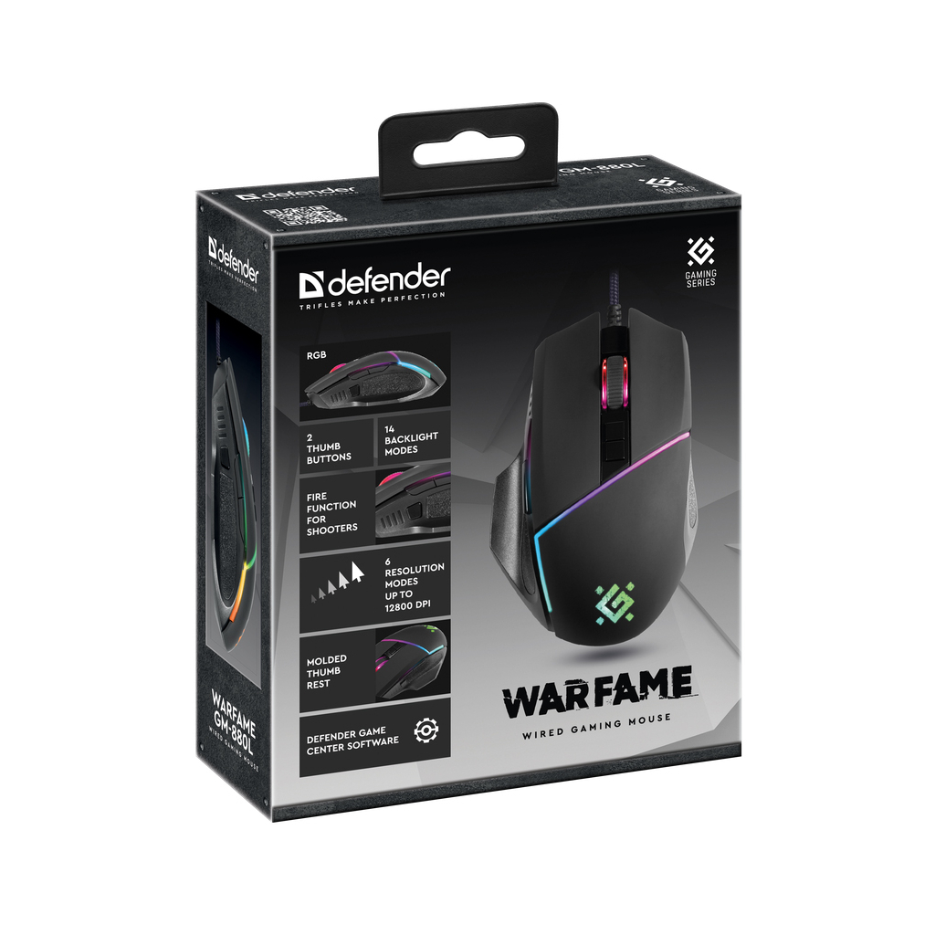 Мишка Defender Warfame GM-880L USB Black (52880) - зображення 4