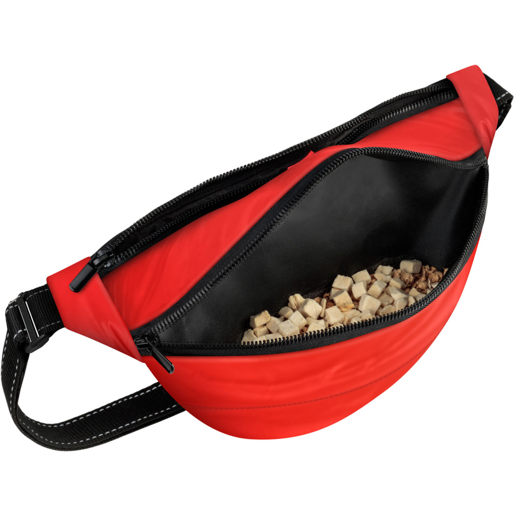 Поясна сумка-бананка для собак WAUDOG Family зі знімним ременем 33x17x10 см червона (56883) - зображення 3