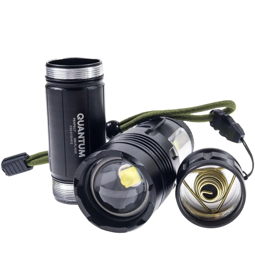 Ліхтар Quantum Perfect 5WLED zoom +3WCOB з функ Power Bank Li-ion18650/2600mAh (QM-FL1035) - зображення 8